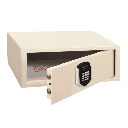 Guest Supply Branded  Front Load Safe Accommodates 17in Laptop, Ivory